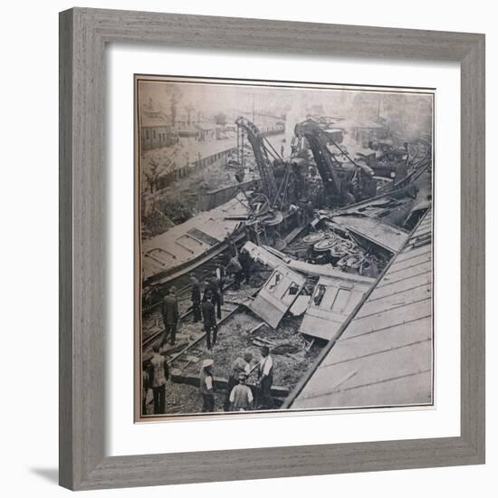 Scene of the Terrible Railway Disaster at Salisbury, 1906-Unknown-Framed Photographic Print