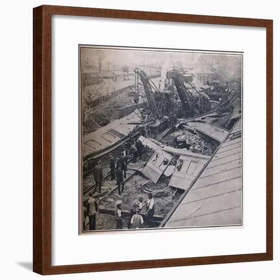 Scene of the Terrible Railway Disaster at Salisbury, 1906-Unknown-Framed Photographic Print
