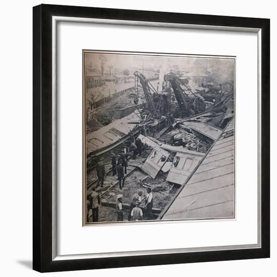 Scene of the Terrible Railway Disaster at Salisbury, 1906-Unknown-Framed Photographic Print