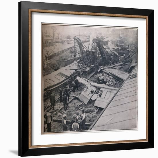 Scene of the Terrible Railway Disaster at Salisbury, 1906-Unknown-Framed Photographic Print