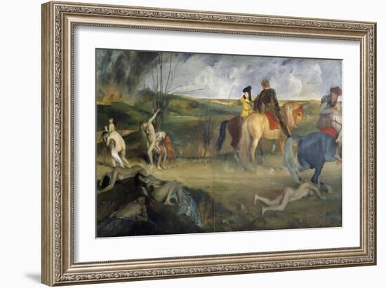 Scene of War in the Middle Ages, c.1865-Edgar Degas-Framed Giclee Print