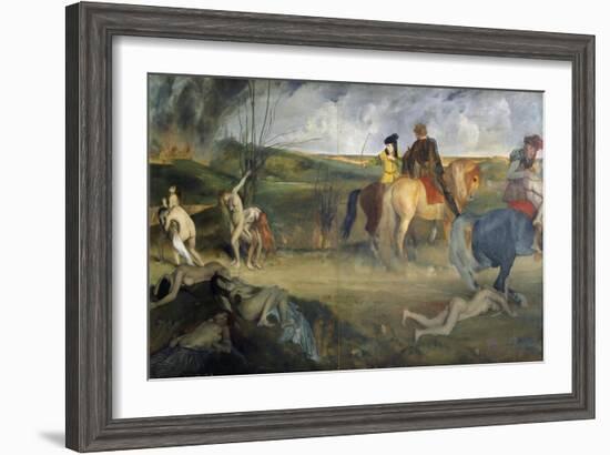 Scene of War in the Middle Ages, c.1865-Edgar Degas-Framed Giclee Print