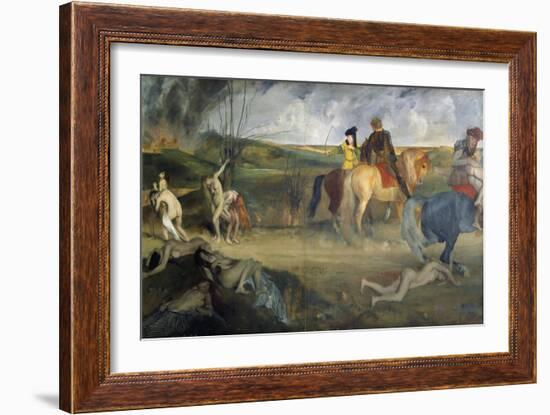 Scene of War in the Middle Ages, c.1865-Edgar Degas-Framed Giclee Print