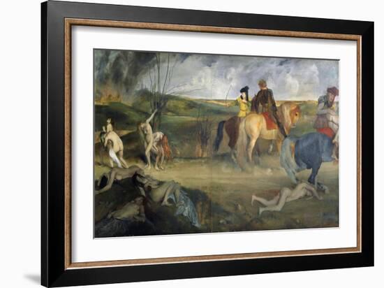 Scene of War in the Middle Ages, c.1865-Edgar Degas-Framed Giclee Print