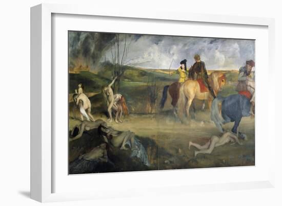 Scene of War in the Middle Ages, c.1865-Edgar Degas-Framed Giclee Print