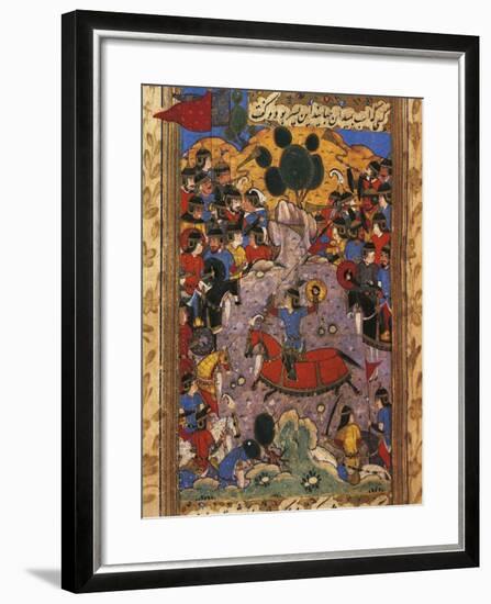 Scene of War, Miniature from a Manuscript by Shah Mahmud Al-Nishapuri, 1553-null-Framed Giclee Print