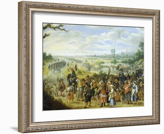 Scene of War: Population Fleeing before Enemy-Sebastian Vrancx-Framed Giclee Print