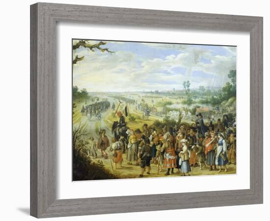 Scene of War: Population Fleeing before Enemy-Sebastian Vrancx-Framed Giclee Print