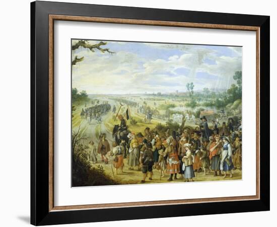 Scene of War: Population Fleeing before Enemy-Sebastian Vrancx-Framed Giclee Print