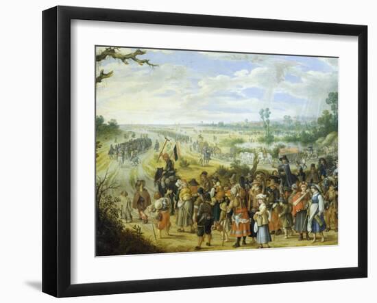 Scene of War: Population Fleeing before Enemy-Sebastian Vrancx-Framed Giclee Print