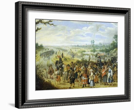 Scene of War: Population Fleeing before Enemy-Sebastian Vrancx-Framed Giclee Print