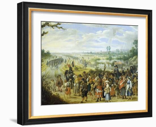 Scene of War: Population Fleeing before Enemy-Sebastian Vrancx-Framed Giclee Print