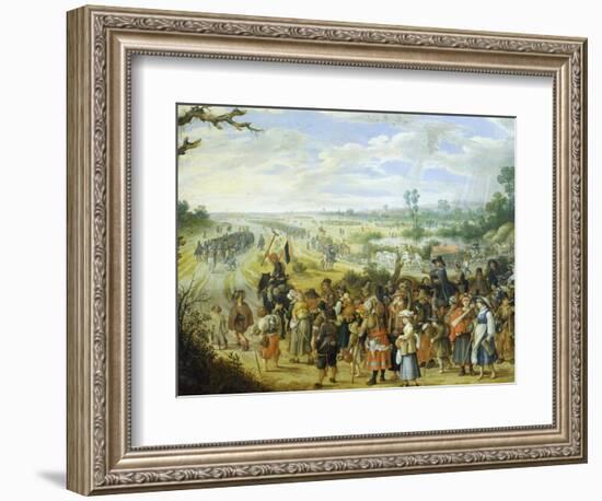 Scene of War: Population Fleeing before Enemy-Sebastian Vrancx-Framed Giclee Print