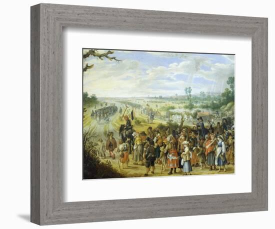 Scene of War: Population Fleeing before Enemy-Sebastian Vrancx-Framed Giclee Print