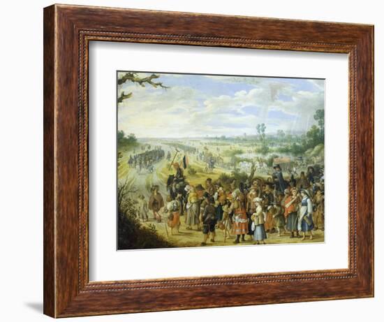 Scene of War: Population Fleeing before Enemy-Sebastian Vrancx-Framed Giclee Print