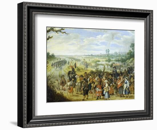 Scene of War: Population Fleeing before Enemy-Sebastian Vrancx-Framed Giclee Print