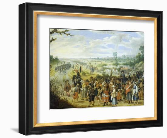 Scene of War: Population Fleeing before Enemy-Sebastian Vrancx-Framed Giclee Print