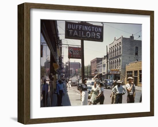 Scene on Beale Street, Memphis, Tennessee-null-Framed Photographic Print