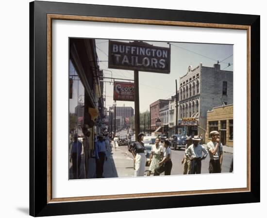 Scene on Beale Street, Memphis, Tennessee-null-Framed Photographic Print