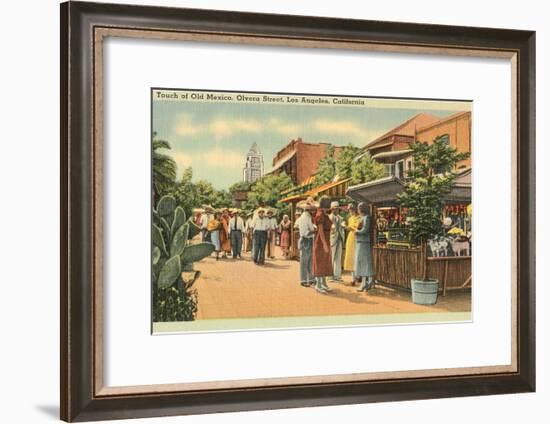 Scene on Olvera Street, Los Angeles, California-null-Framed Art Print