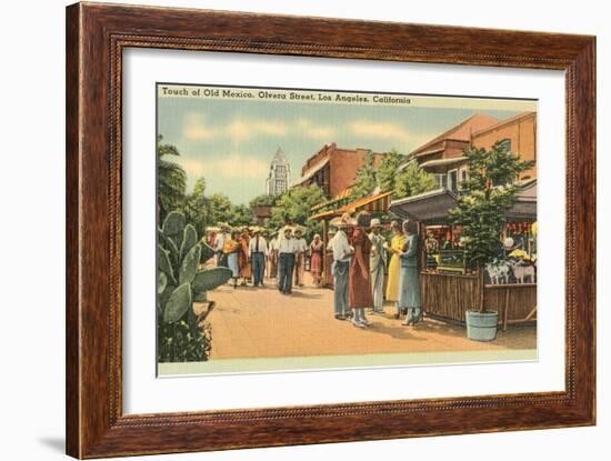 Scene on Olvera Street, Los Angeles, California-null-Framed Art Print