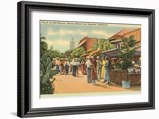 Scene on Olvera Street, Los Angeles, California-null-Framed Art Print