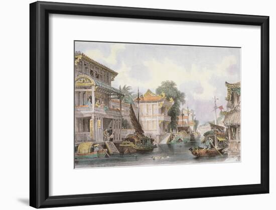 Scene on the Horan Canal Near Canton, C.1850-Thomas Allom-Framed Giclee Print