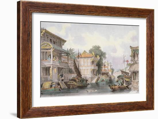 Scene on the Horan Canal Near Canton, C.1850-Thomas Allom-Framed Giclee Print