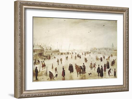 Scene on the Ice-Hendrik Avercamp-Framed Art Print