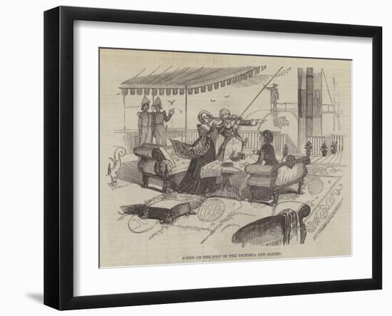 Scene on the Poop of the Victoria and Albert-null-Framed Giclee Print