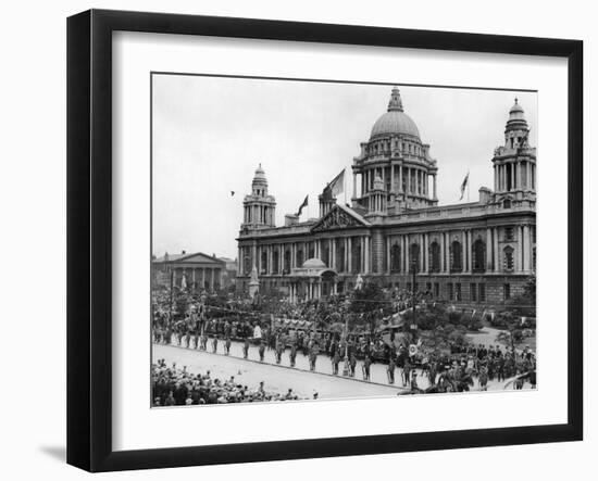 Scene Outside the City Hall in Belfast During the Opening Ceremony. 13th June 1921-Staff-Framed Photographic Print