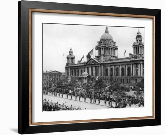 Scene Outside the City Hall in Belfast During the Opening Ceremony. 13th June 1921-Staff-Framed Photographic Print