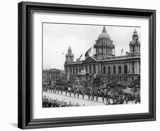 Scene Outside the City Hall in Belfast During the Opening Ceremony. 13th June 1921-Staff-Framed Photographic Print