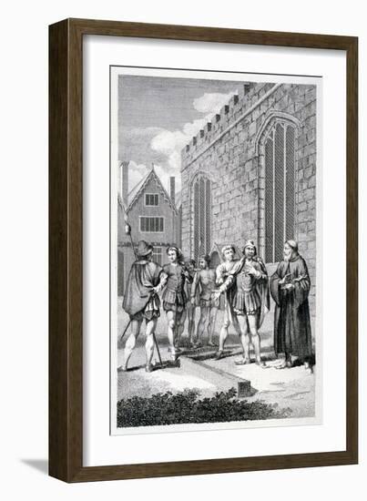 Scene Outside the Tower of London, Depicting the Beheading of Lord Hastings, 1483-null-Framed Giclee Print