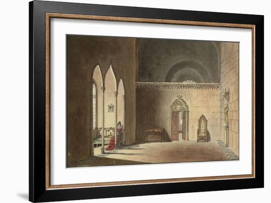 Scène troubadour-null-Framed Giclee Print