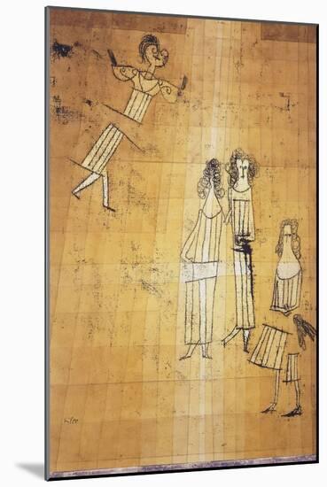 Scene unter Madchen-Paul Klee-Mounted Giclee Print