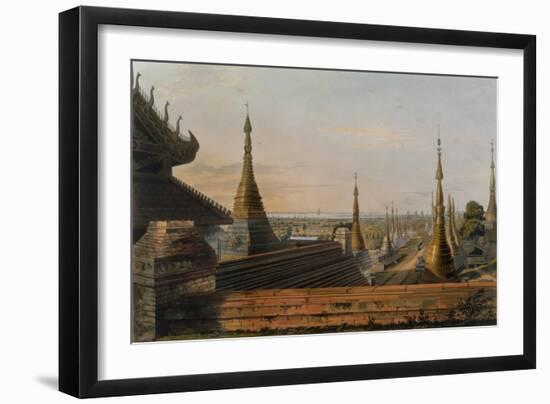 Scene Upon the Eastern Road from Rangoon Looking Towards the South, Plate 13 from "Rangoon Views"-Joseph Moore-Framed Giclee Print