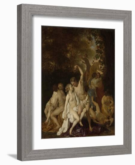 Scene with Bacchantes-Jacob van Loo-Framed Art Print