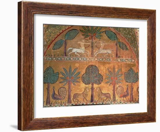 Scene with Centaurs, from the Room of King Ruggero (Mosaic)-Italian-Framed Giclee Print