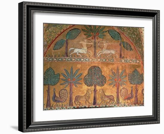 Scene with Centaurs, from the Room of King Ruggero (Mosaic)-Italian-Framed Giclee Print