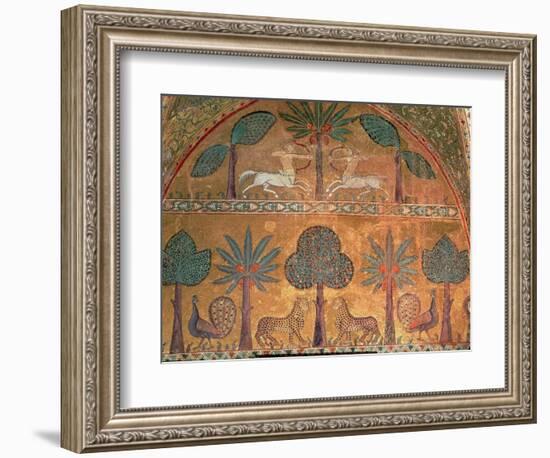 Scene with Centaurs, from the Room of King Ruggero (Mosaic)-Italian-Framed Giclee Print