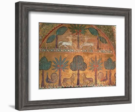 Scene with Centaurs, from the Room of King Ruggero (Mosaic)-Italian-Framed Giclee Print