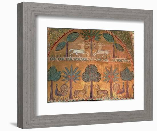 Scene with Centaurs, from the Room of King Ruggero (Mosaic)-Italian-Framed Giclee Print