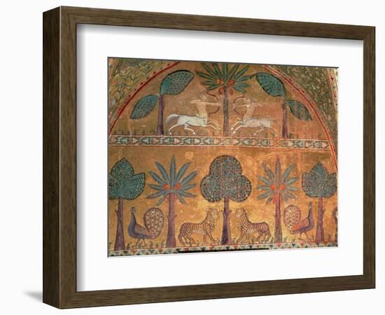 Scene with Centaurs, from the Room of King Ruggero (Mosaic)-Italian-Framed Giclee Print