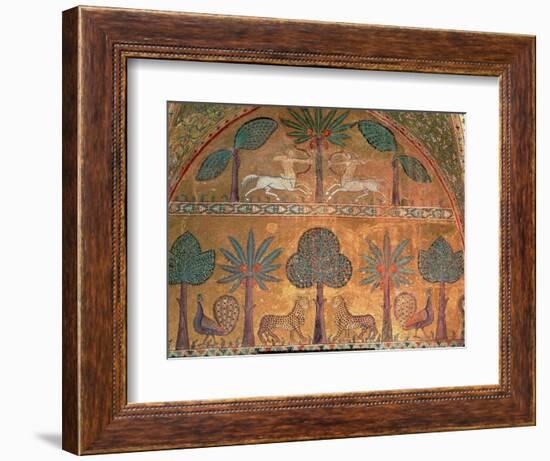 Scene with Centaurs, from the Room of King Ruggero (Mosaic)-Italian-Framed Giclee Print