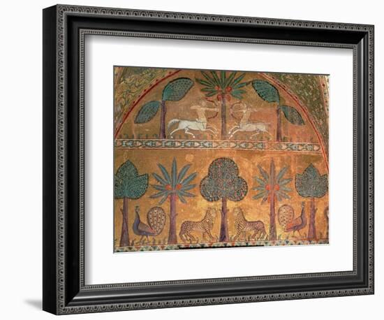 Scene with Centaurs, from the Room of King Ruggero (Mosaic)-Italian-Framed Giclee Print