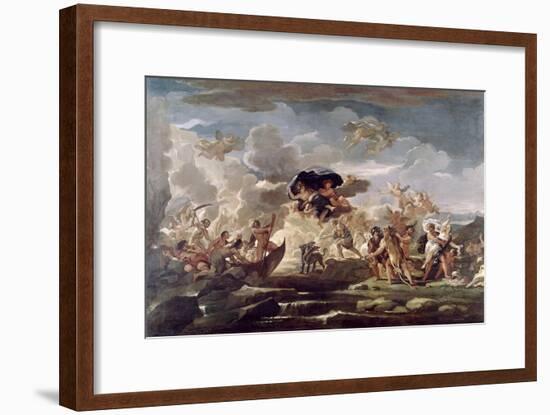 Scene with the Rape of Proserpine-Luca Giordano-Framed Giclee Print