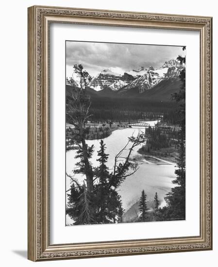 Scenery Along Columbia Icefields Highway in Canadian Rockies between Banff and Jasper-Andreas Feininger-Framed Photographic Print