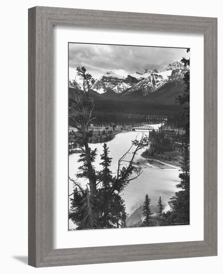 Scenery Along Columbia Icefields Highway in Canadian Rockies between Banff and Jasper-Andreas Feininger-Framed Photographic Print