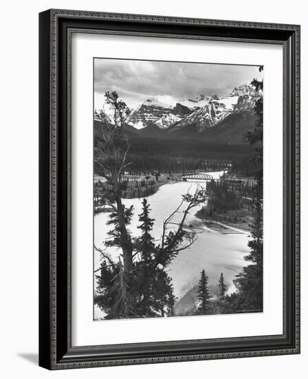 Scenery Along Columbia Icefields Highway in Canadian Rockies between Banff and Jasper-Andreas Feininger-Framed Photographic Print